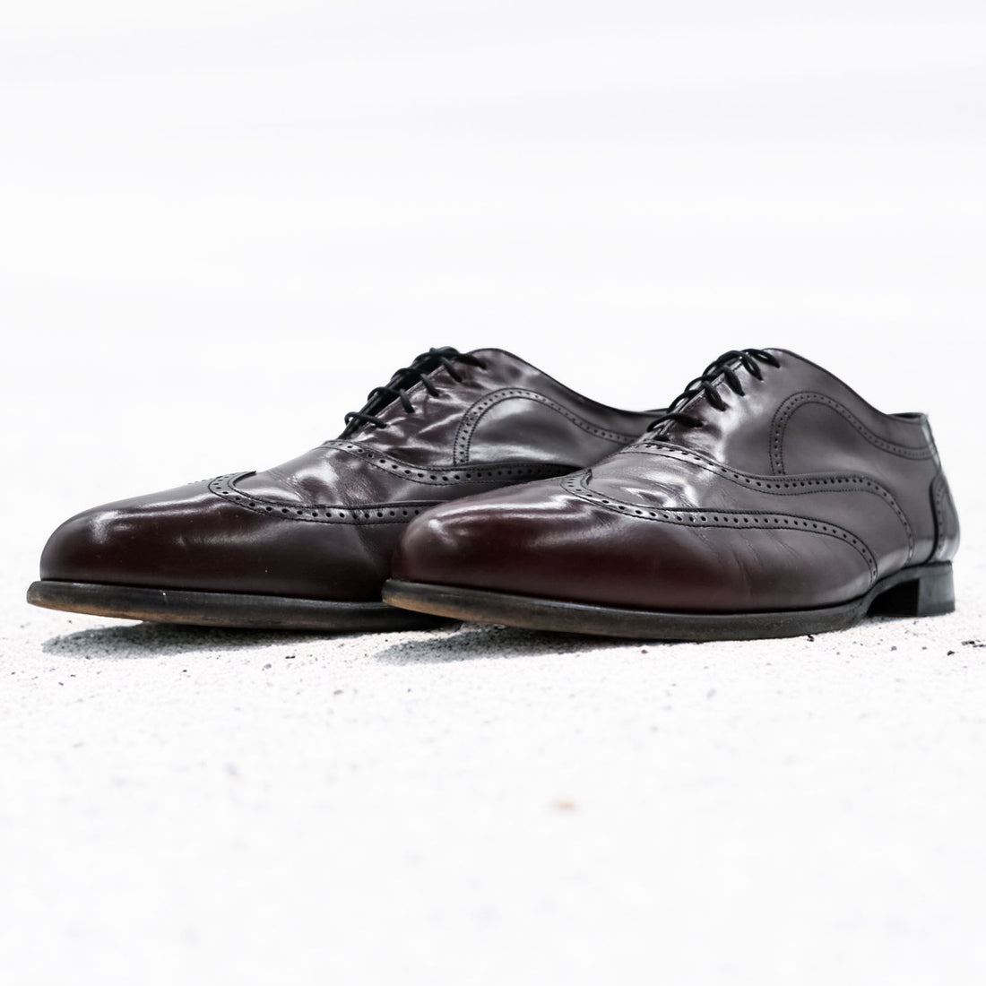 STAFFORD 80年代 USA製 ウィングチップ ドレスシューズ 革靴 27.5cm レザー フルブローグ メダリオン 15214