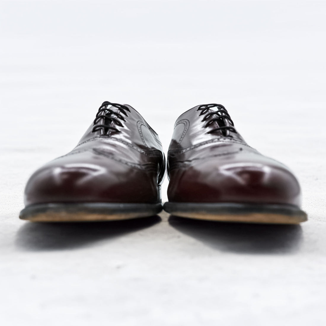 STAFFORD 80年代 USA製 ウィングチップ ドレスシューズ 革靴 27.5cm レザー フルブローグ メダリオン 15214