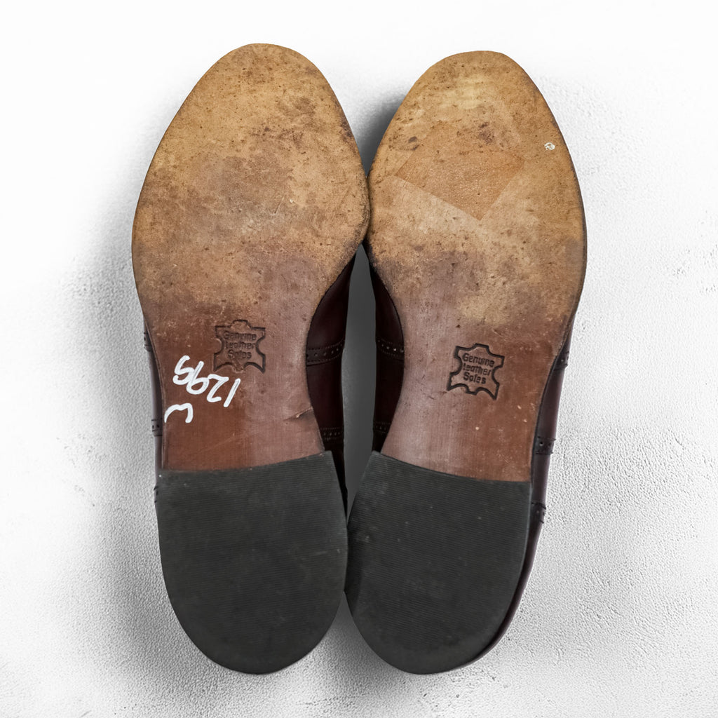 STAFFORD 80年代 USA製 ウィングチップ ドレスシューズ 革靴 27.5cm レザー フルブローグ メダリオン 15214