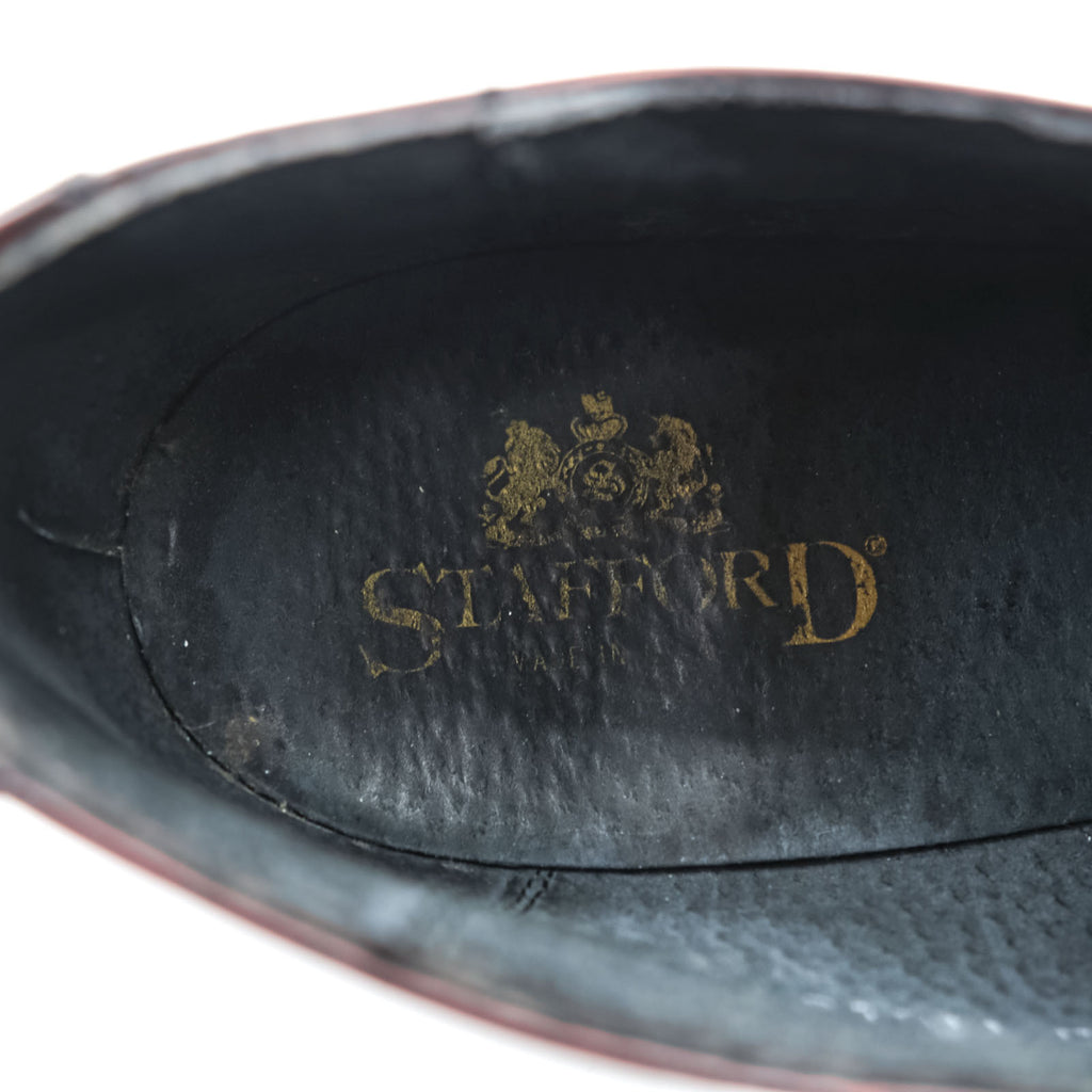 STAFFORD 80年代 USA製 ウィングチップ ドレスシューズ 革靴 27.5cm レザー フルブローグ メダリオン 15214