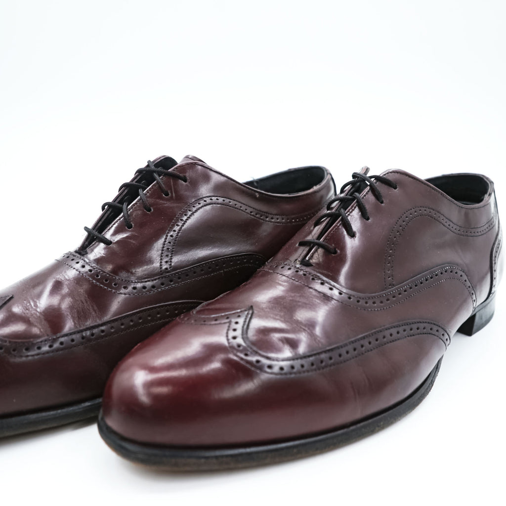 STAFFORD 80年代 USA製 ウィングチップ ドレスシューズ 革靴 27.5cm レザー フルブローグ メダリオン 15214