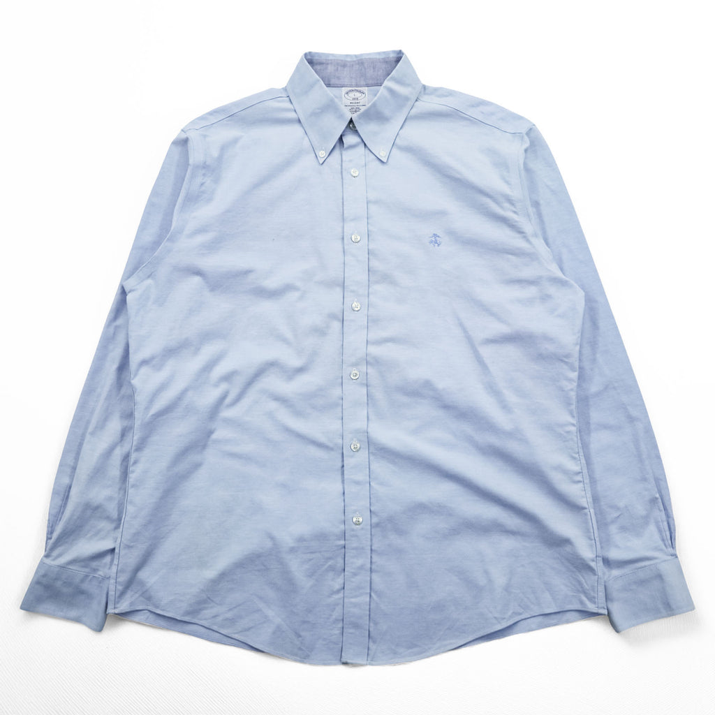 Brooks Brothers オックスフォード ボタンダウンシャツ L ブルー ワンポイントロゴ REGENT