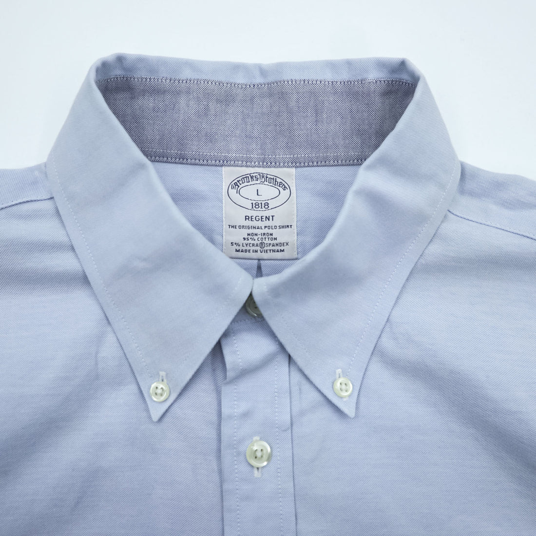 Brooks Brothers オックスフォード ボタンダウンシャツ L ブルー ワンポイントロゴ REGENT