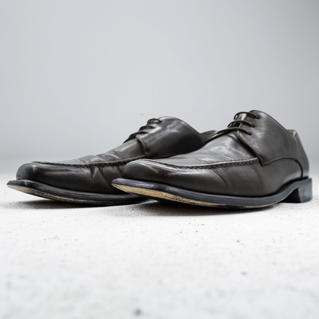 KENNETH COLE 90年代 スクエアトゥ Uチップ ドレスシューズ 革靴 27cm ブラウン レザー M72305