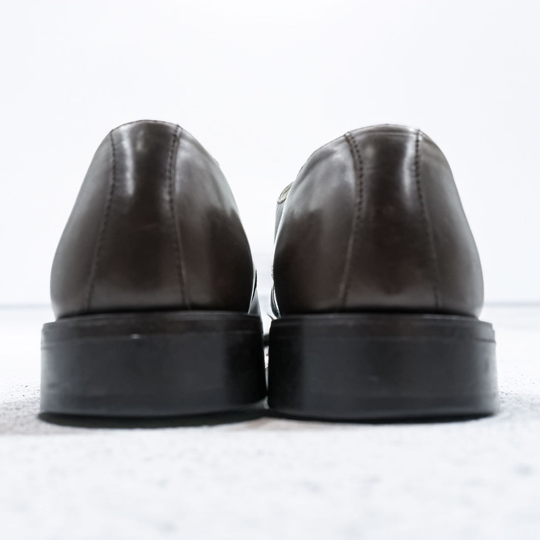 KENNETH COLE 90年代 スクエアトゥ Uチップ ドレスシューズ 革靴 27cm ブラウン レザー M72305