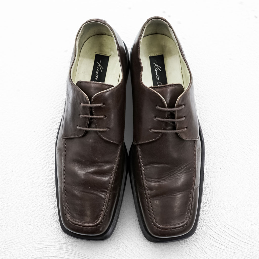 KENNETH COLE 90年代 スクエアトゥ Uチップ ドレスシューズ 革靴 27cm ブラウン レザー M72305