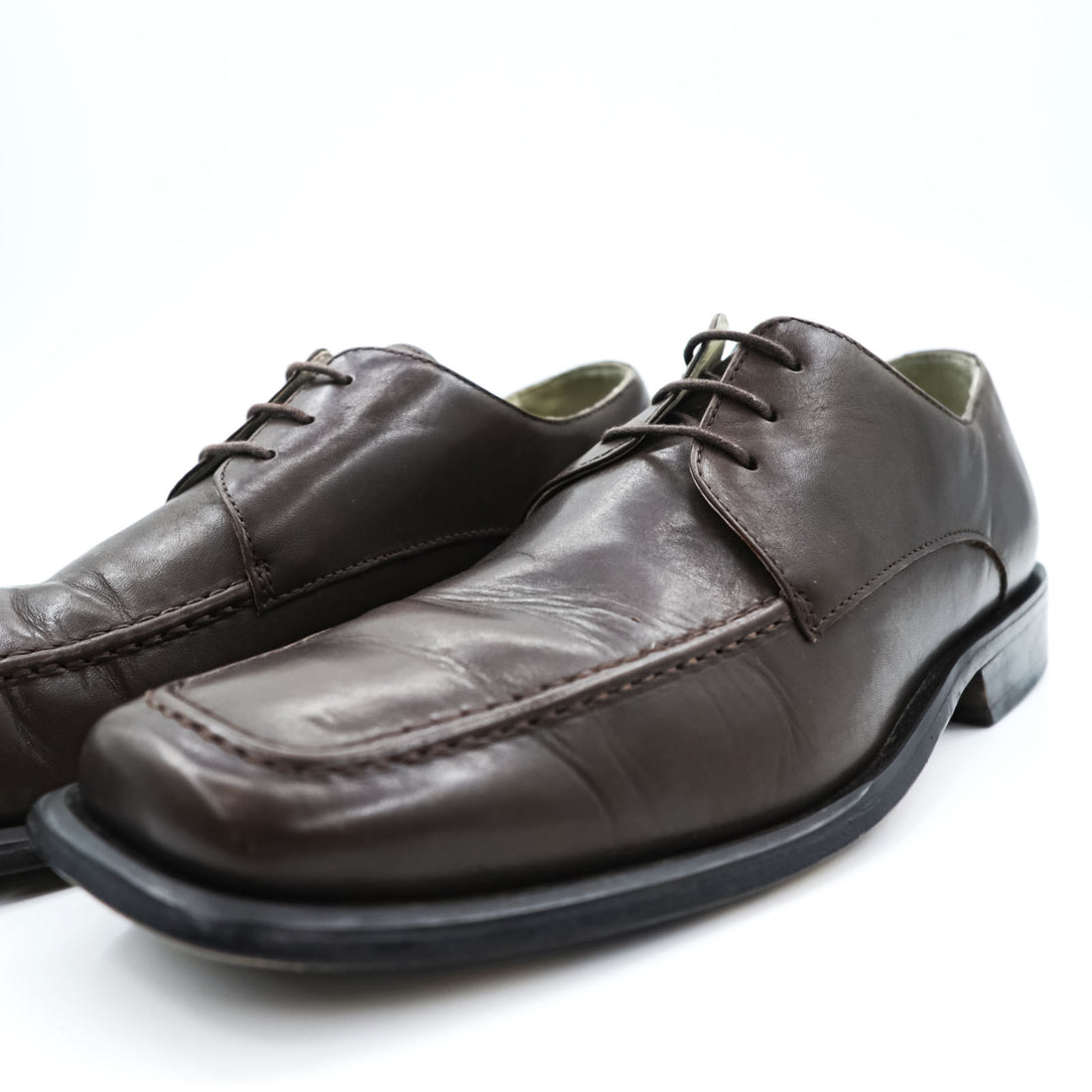 KENNETH COLE 90年代 スクエアトゥ Uチップ ドレスシューズ 革靴 27cm ブラウン レザー M72305