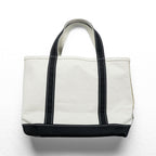 L.L.Bean USA Made BOAT AND TOTE Bag, Black/White, Zip-Top, Medium, 112644