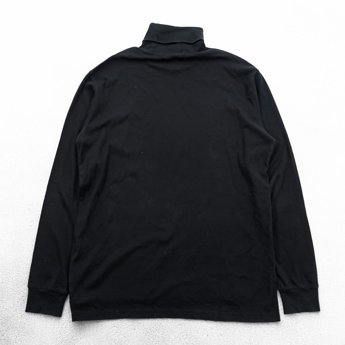 Polo Ralph Lauren 90s Vintage Turtleneck Long Sleeve T-Shirt, Size L, Black, Small Pony Embroidery