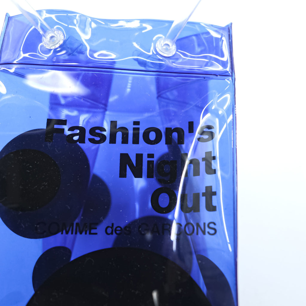 COMME des GARÇONS × VOGUE Clear Vinyl Mini Bag Blue Dot Drink Holder Wine Bag FASHION’S NIGHT OUT Novelty