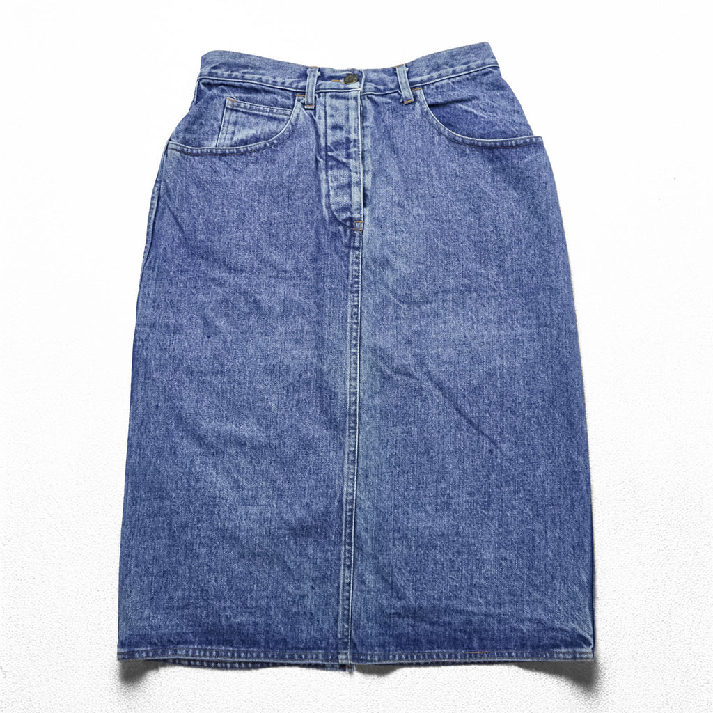 ARMANI JEANS 90年代 イタリア製 ヴィンテージ デニム ロングスカート M インディゴ ブルー