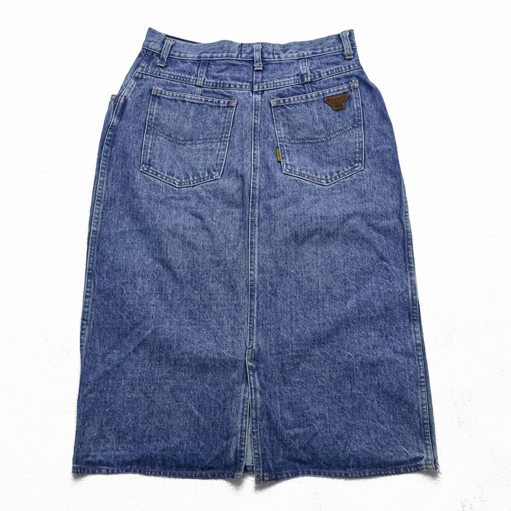 ARMANI JEANS 90年代 イタリア製 ヴィンテージ デニム ロングスカート M インディゴ ブルー