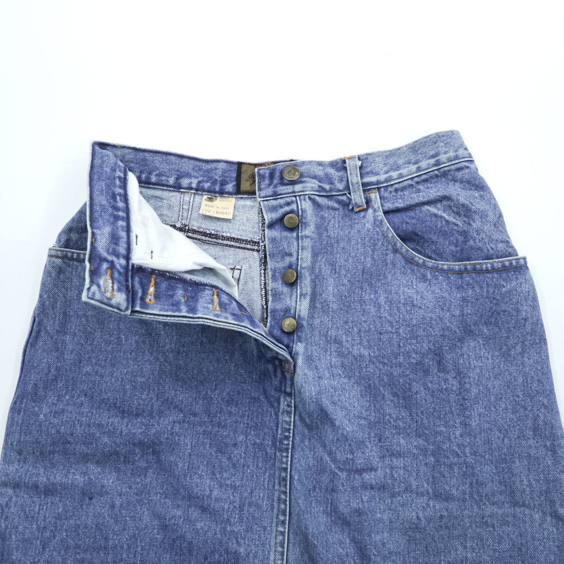 ARMANI JEANS 90年代 イタリア製 ヴィンテージ デニム ロングスカート M インディゴ ブルー