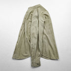 Vintage 90s Band Collar Shirt, Size L, Beige, ROBERT STOCK