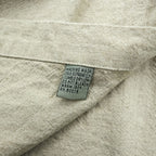 Vintage 90s Band Collar Shirt, Size L, Beige, ROBERT STOCK