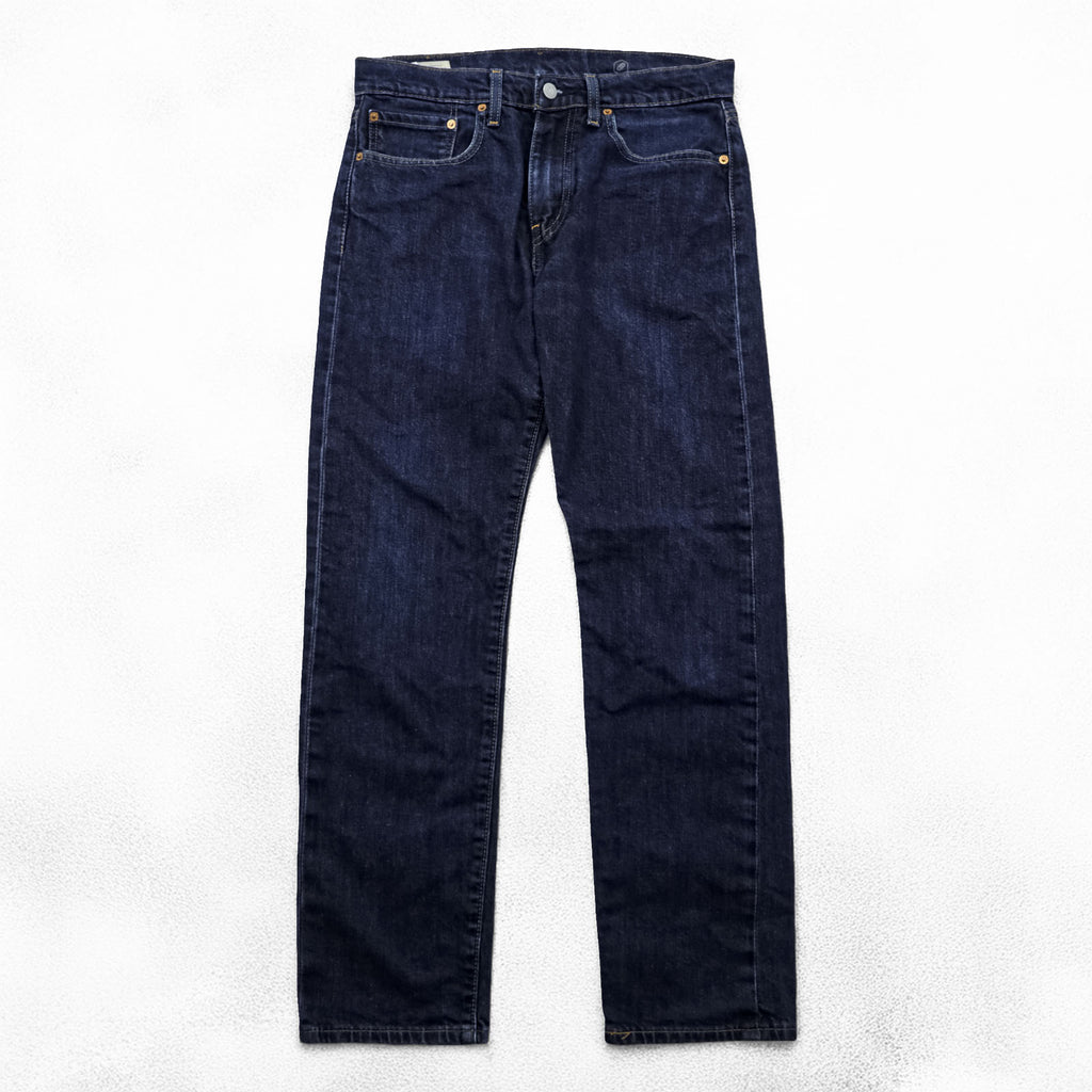 Levi Strauss 502 Tapered Fit Denim Pants Jeans, Size M, Blue, Big E, Leather Patch, 29507-0280