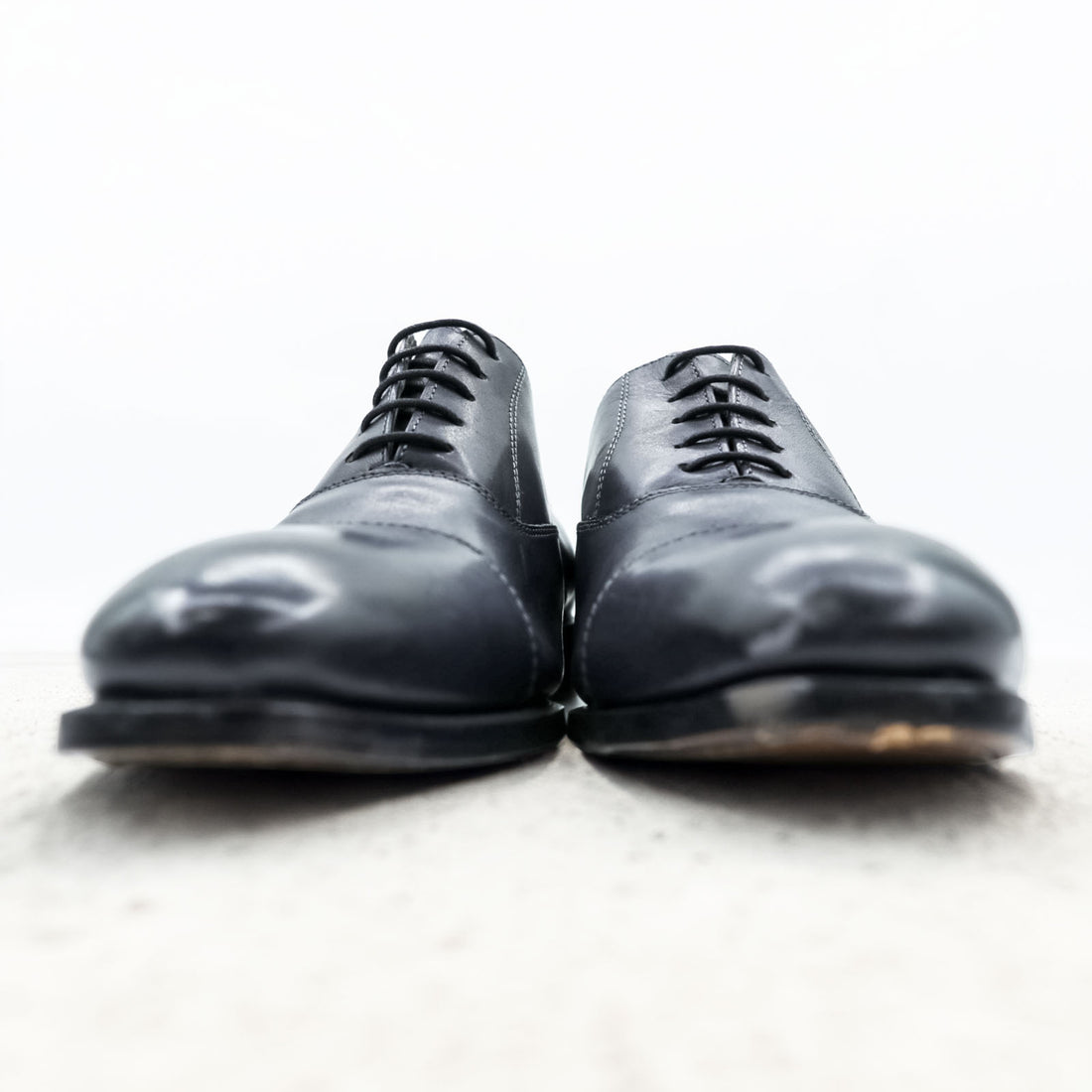 DEVRED イタリア製 ストレートチップ ドレスシューズ 革靴 27.5cm ネイビー レザー