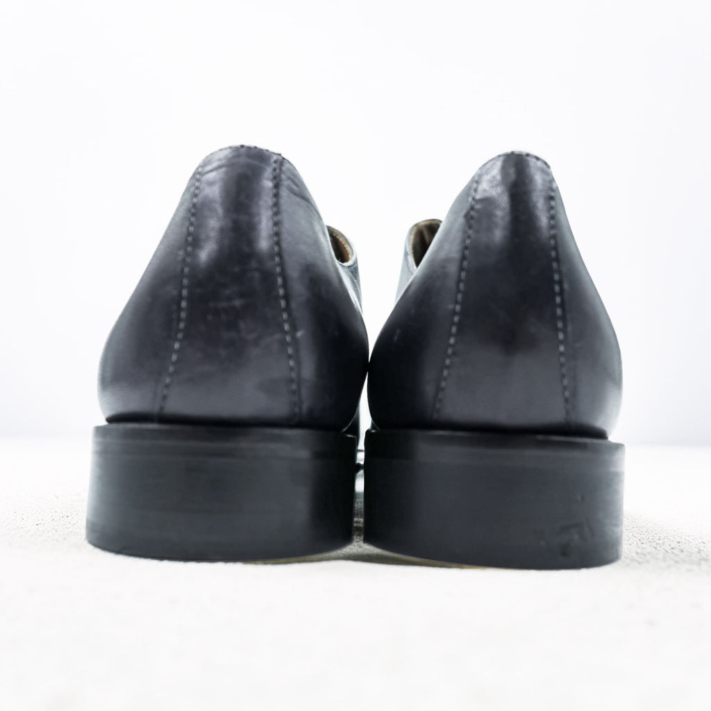 DEVRED イタリア製 ストレートチップ ドレスシューズ 革靴 27.5cm ネイビー レザー