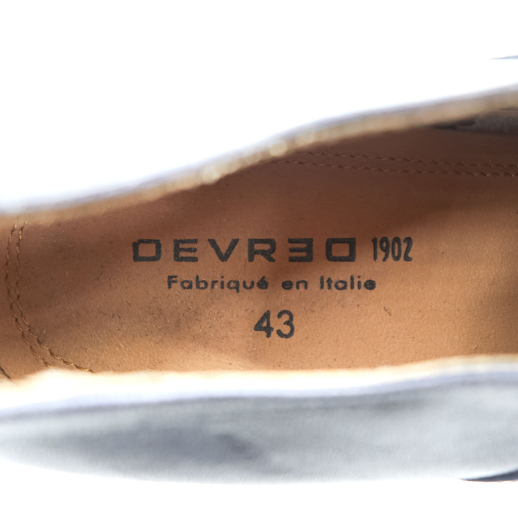 DEVRED イタリア製 ストレートチップ ドレスシューズ 革靴 27.5cm ネイビー レザー