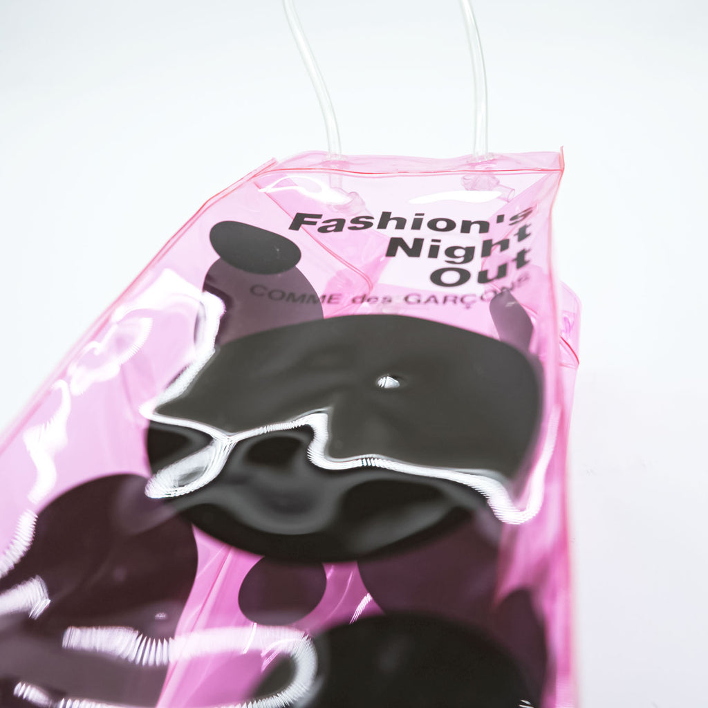 COMME des GARÇONS × VOGUE Clear Vinyl Mini Bag Pink Dot Drink Holder Wine Bag FASHION’S NIGHT OUT Novelty