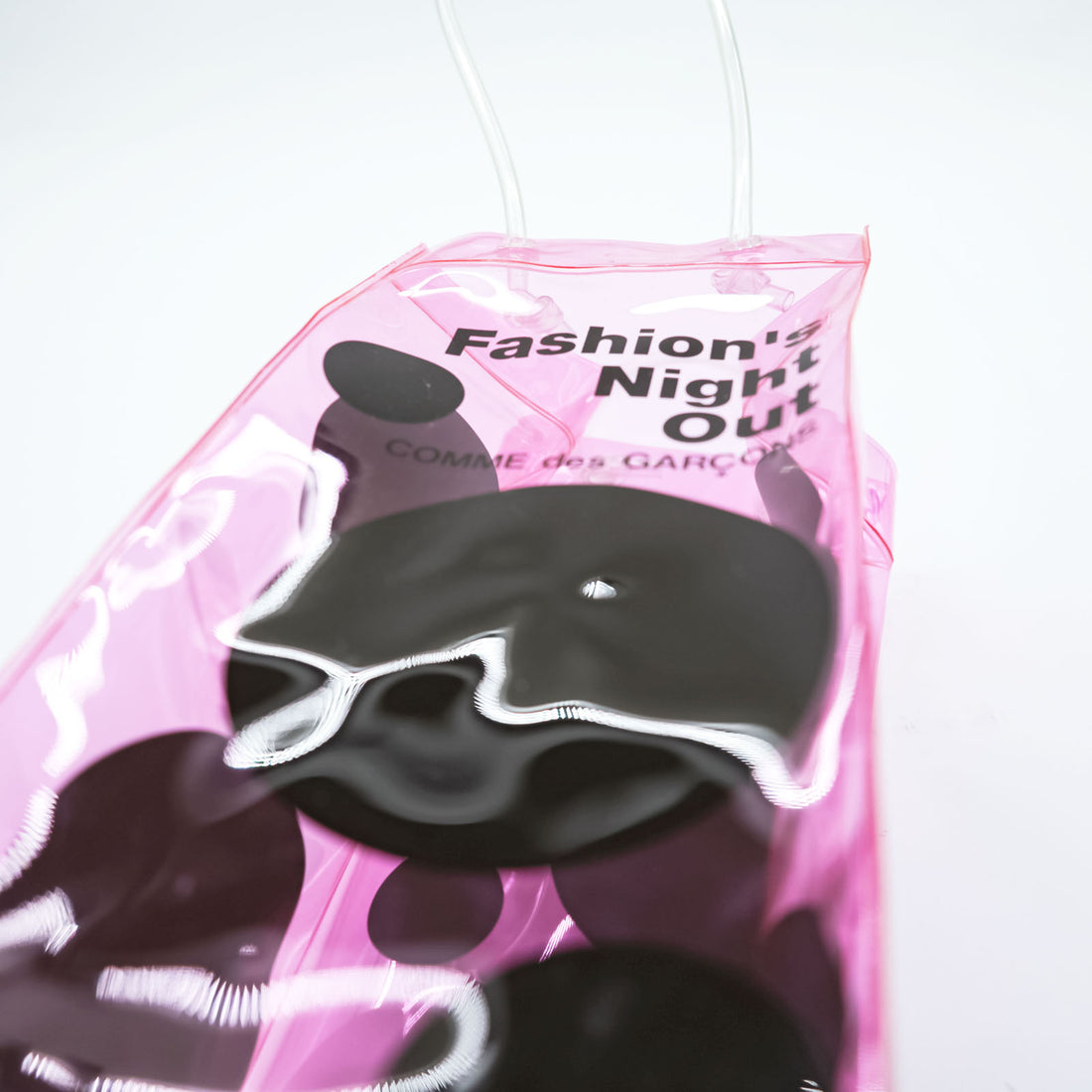 COMME des GARÇONS × VOGUE Clear Vinyl Mini Bag Pink Dot Drink Holder Wine Bag FASHION’S NIGHT OUT Novelty