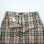 BURBERRY LONDON イタリア製 ノバチェック タイト スカート L ベージュ 膝丈 コットン ストレッチ