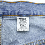 Levi Strauss 2000s Vintage 560 Baggy Loose Fit Tapered Denim Pants Jeans XL and up Blue Loose Fit Tapered Leg Columbia Made 00560-4834