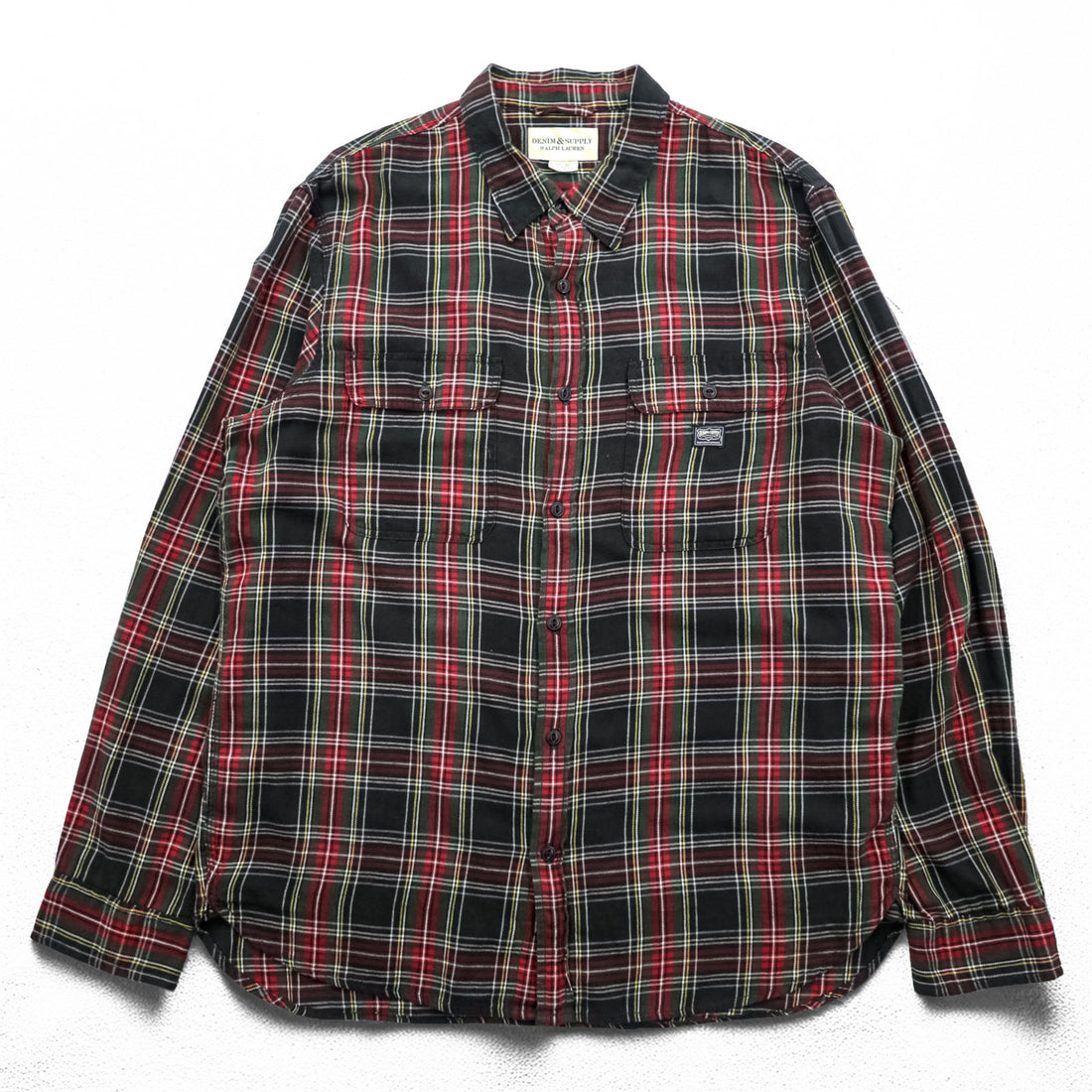 DENIM & SUPPLY RALPH LAUREN タータンチェック シャツ XL グリーン レッド 胸ポケット