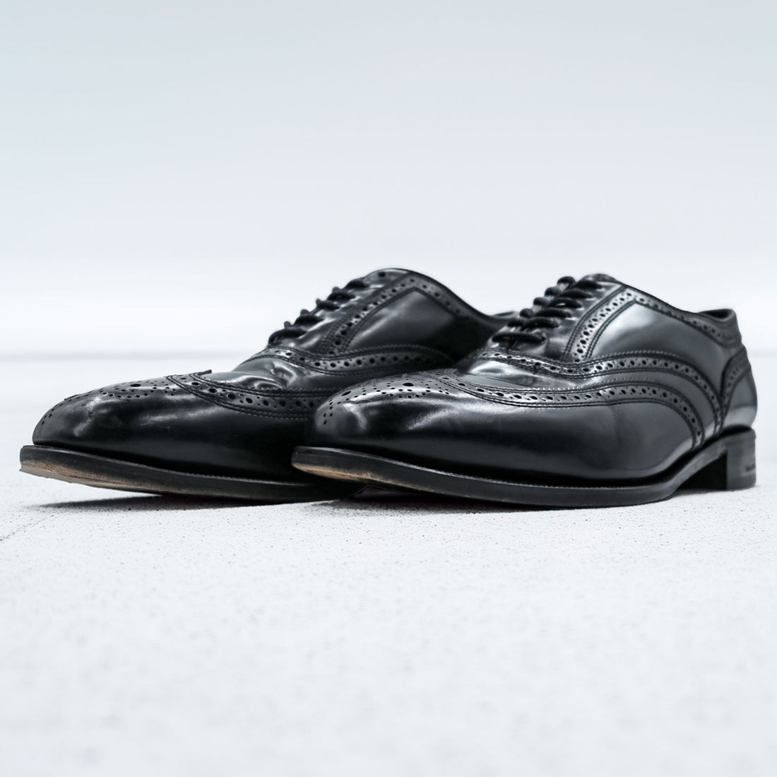 FLORSHEIM ウィングチップ メダリオン ドレスシューズ 革靴 28cm ブラック レザー 17066-01