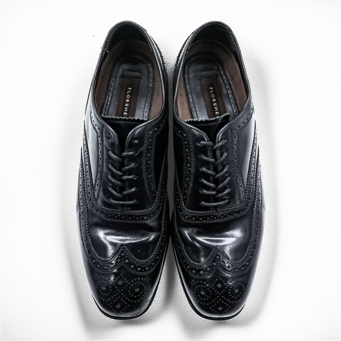 FLORSHEIM ウィングチップ メダリオン ドレスシューズ 革靴 28cm ブラック レザー 17066-01