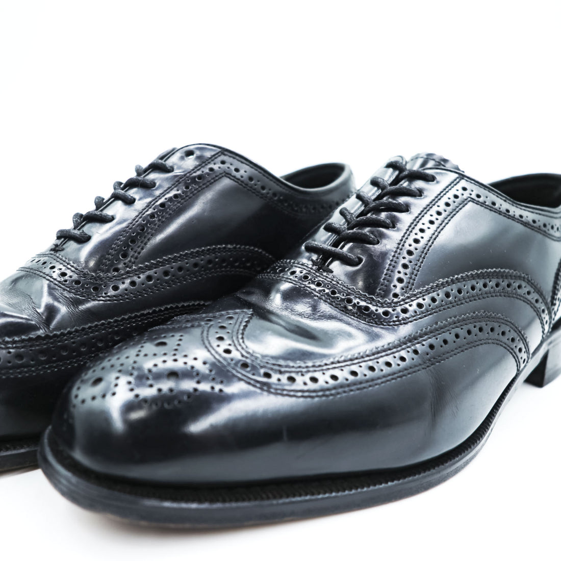 FLORSHEIM ウィングチップ メダリオン ドレスシューズ 革靴 28cm ブラック レザー 17066-01