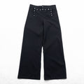 Vintage 1990s US Navy 13-Button Sailor Pants, Size L, Black. DSCP BY OMEGA APPAREL INC. 8405-01-076-6024