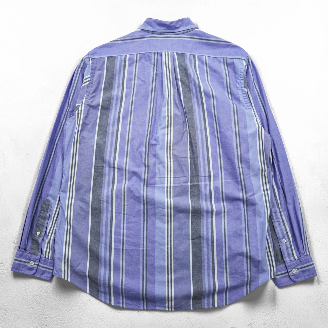 Ralph Lauren クラシックフィット CLASSIC FIT ストライプ 長袖シャツ XL ブルー ボタンダウン スモールポニー刺繍 ビッグサイズ