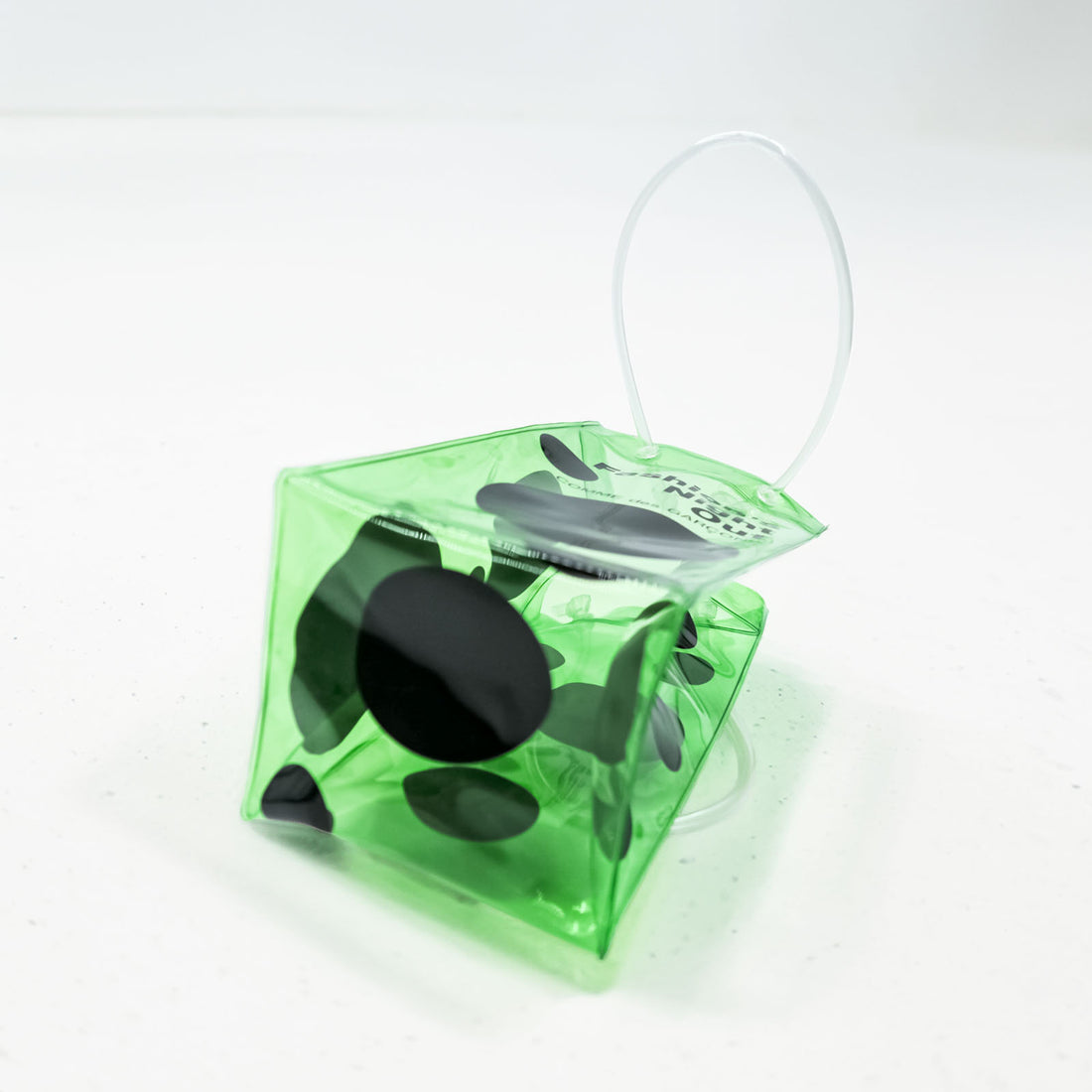 COMME des GARÇONS × VOGUE Clear Vinyl Mini Bag Green Dot Drink Holder Wine Bag FASHION’S NIGHT OUT Novelty
