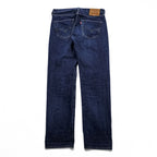 Levi Strauss 501 Big E Denim Pants Jeans M Indigo Blue Leather Patch Button Fly 00501-0101