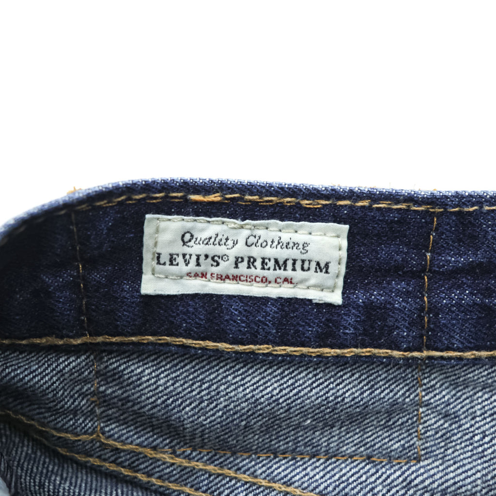 Levi Strauss 501 Big E Denim Pants Jeans M Indigo Blue Leather Patch Button Fly 00501-0101