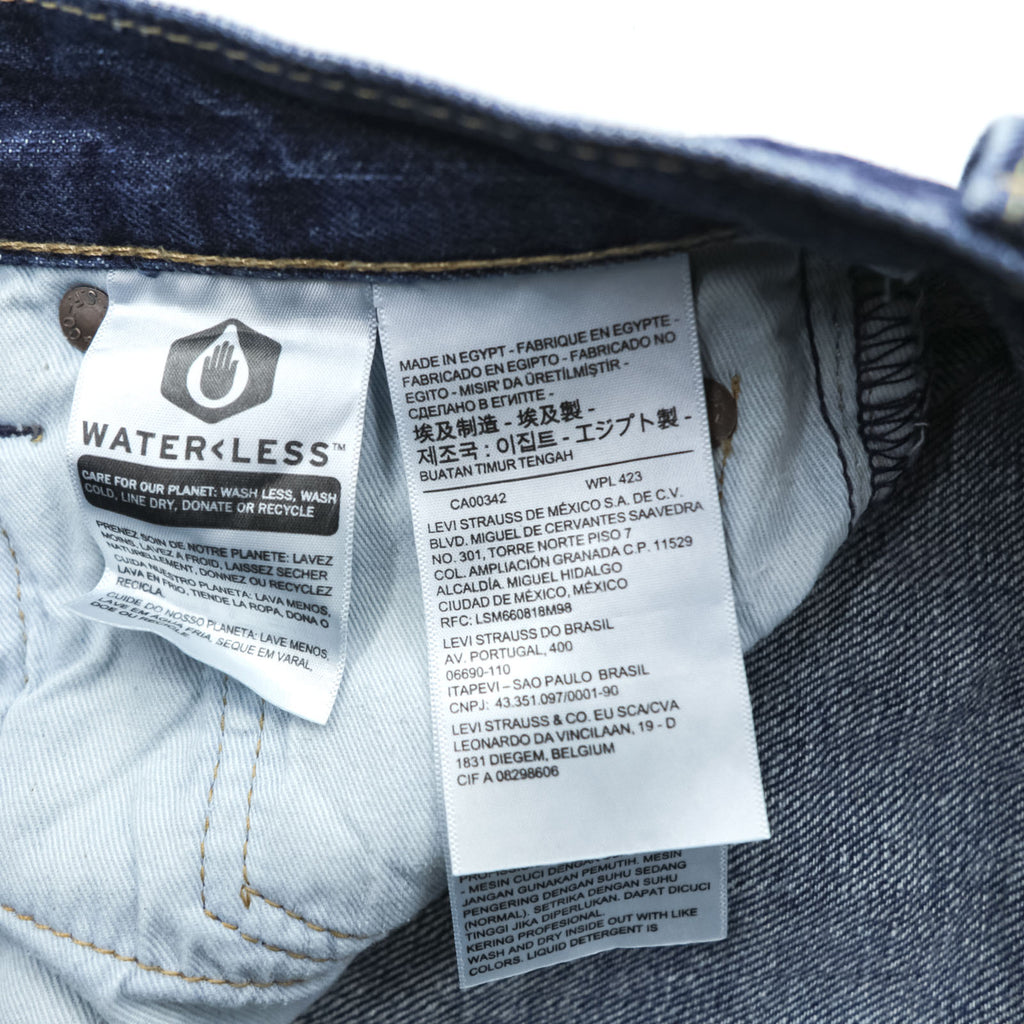 Levi Strauss 501 Big E Denim Pants Jeans M Indigo Blue Leather Patch Button Fly 00501-0101