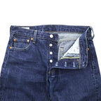 Levi Strauss 501 Big E Denim Pants Jeans M Indigo Blue Leather Patch Button Fly 00501-0101