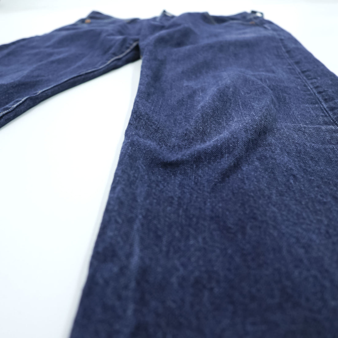 Levi Strauss 501 Big E Denim Pants Jeans M Indigo Blue Leather Patch Button Fly 00501-0101