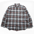 carhartt ヘビーウェイト チェック フランネルシャツ XL グレー レッド  Hubbard Plaid Shirt 102215 029 ビッグサイズ