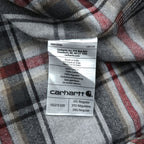 carhartt ヘビーウェイト チェック フランネルシャツ XL グレー レッド  Hubbard Plaid Shirt 102215 029 ビッグサイズ