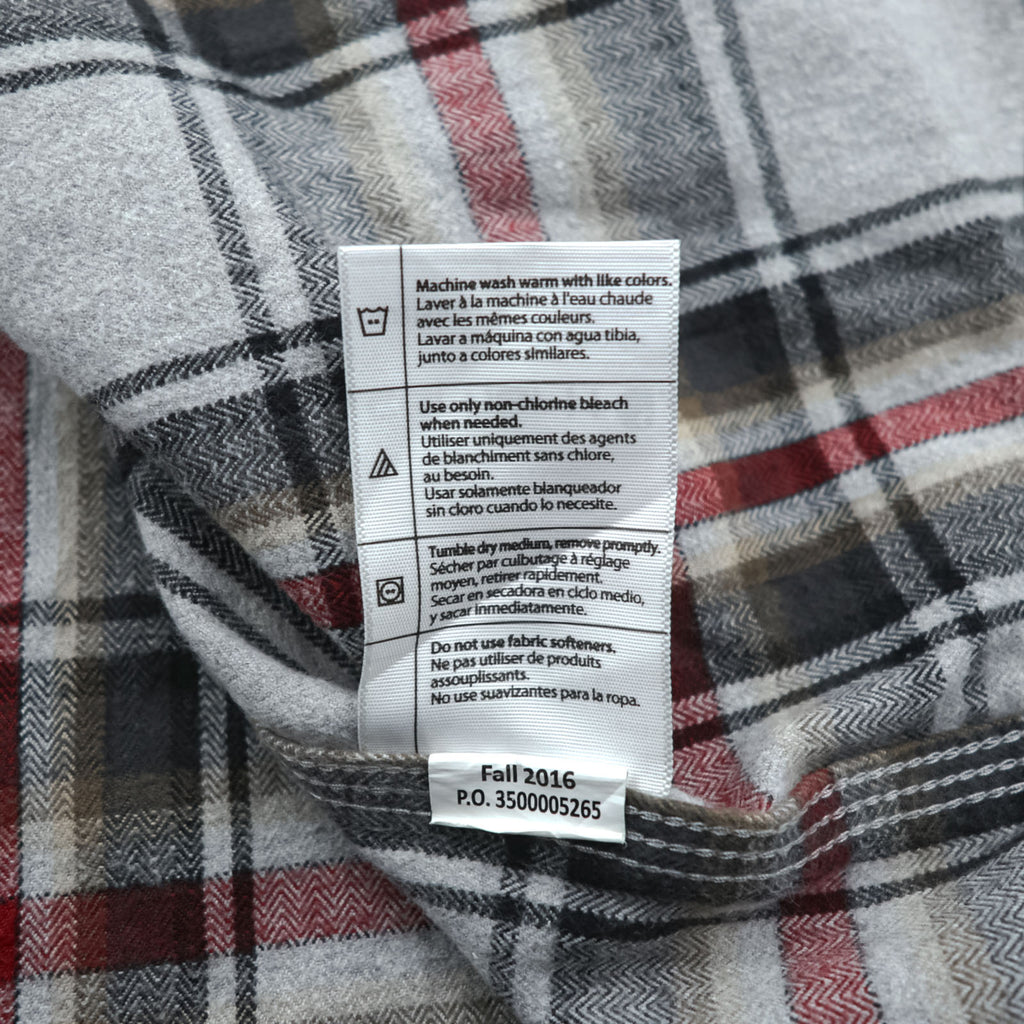 carhartt ヘビーウェイト チェック フランネルシャツ XL グレー レッド  Hubbard Plaid Shirt 102215 029 ビッグサイズ