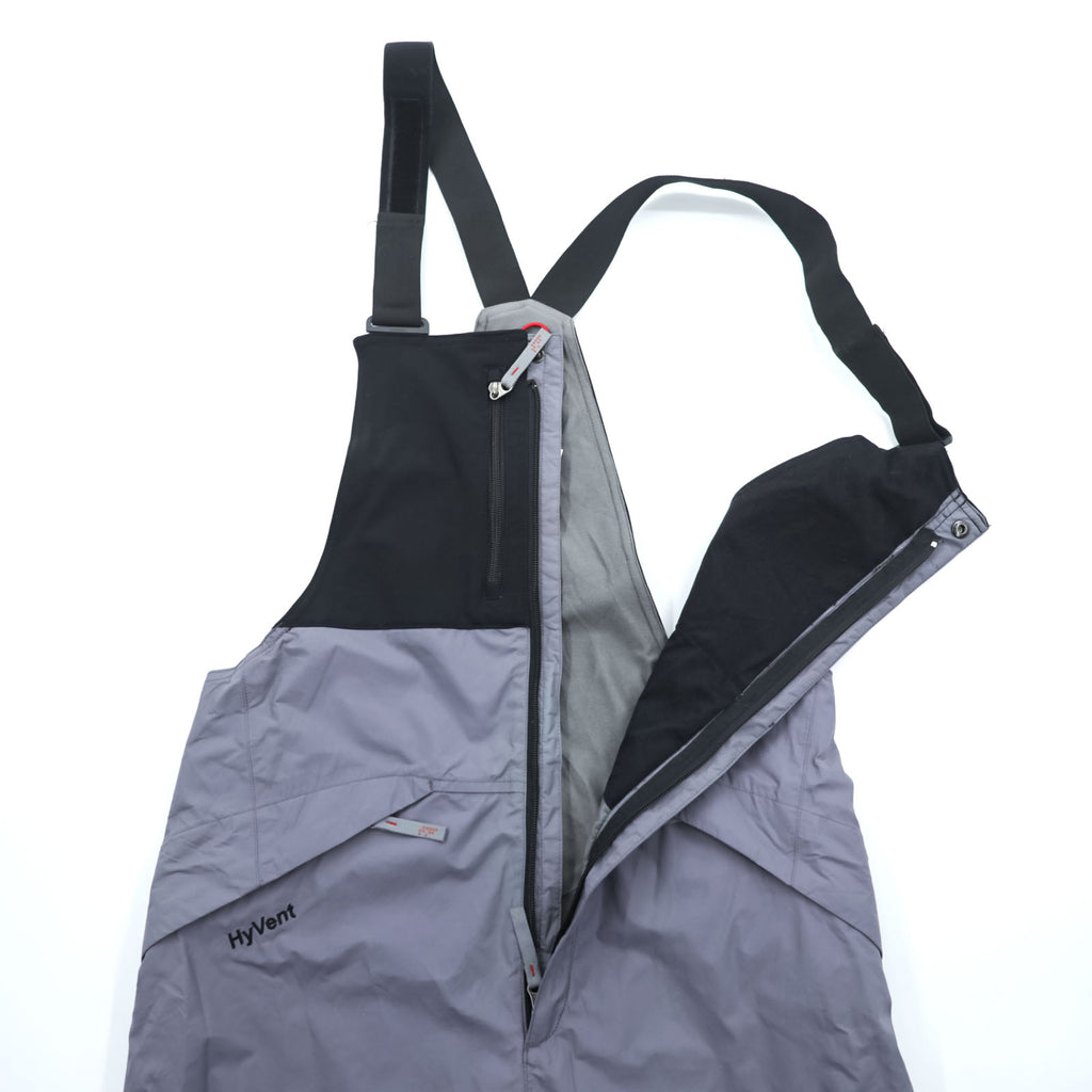 THE NORTH FACE スノービブパンツ 防水 HyVent オーバーオール M グレー スキー ボード ゲイター F03YO40