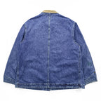 POLO COUNTRY RALPH LAUREN 80年代 USA製 ヴィンテージ デニム カバーオール ワークジャケット XL 4ポケット 襟コーデュロイ RRL チョアコート