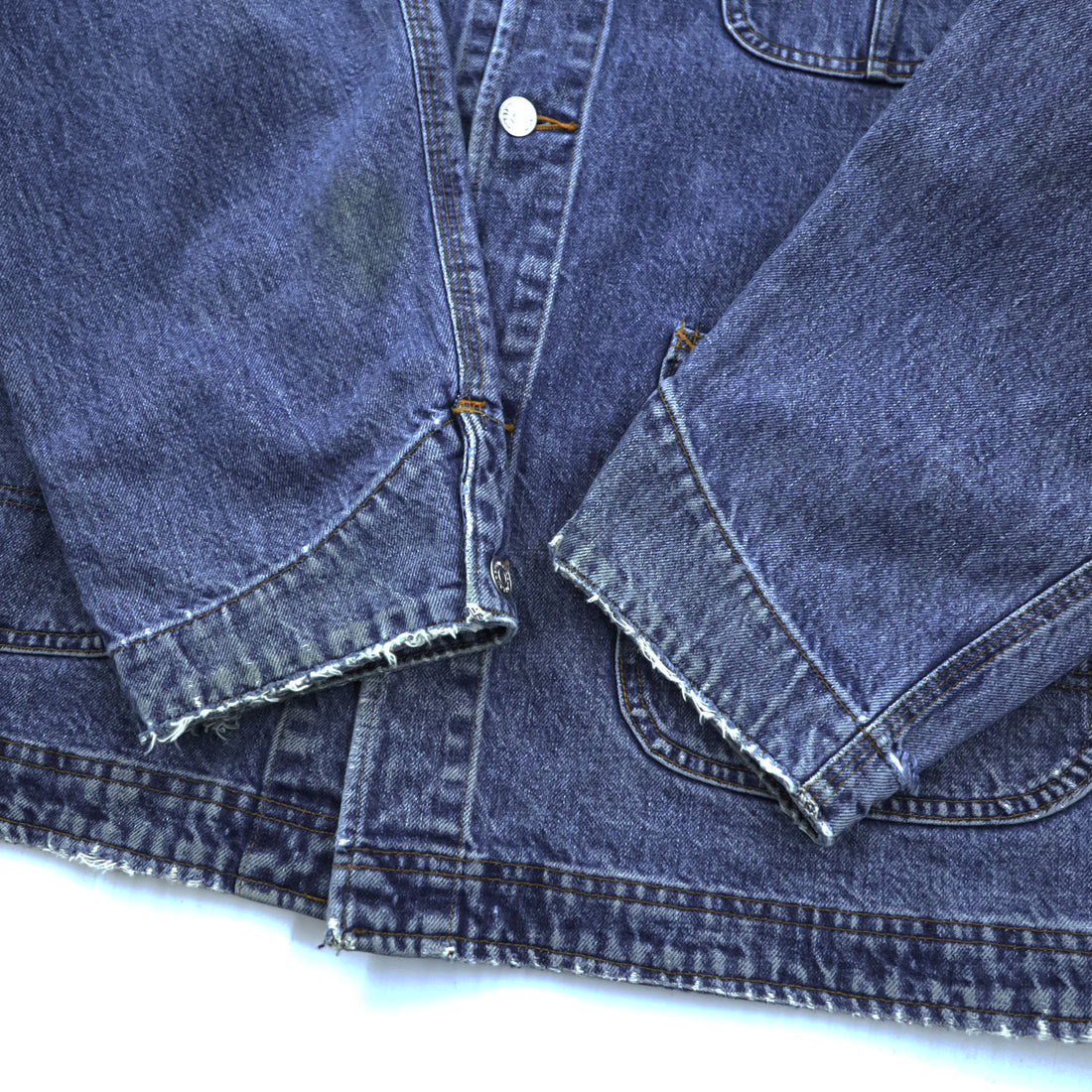 POLO COUNTRY RALPH LAUREN 80年代 USA製 ヴィンテージ デニム カバーオール ワークジャケット XL 4ポケット 襟コーデュロイ RRL チョアコート