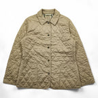 BURBERRY LONDON 英国製 キルティングジャケット L ベージュ 裏地ノバチェック 中綿 スナップボタン イングランド製