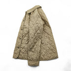 BURBERRY LONDON 英国製 キルティングジャケット L ベージュ 裏地ノバチェック 中綿 スナップボタン イングランド製