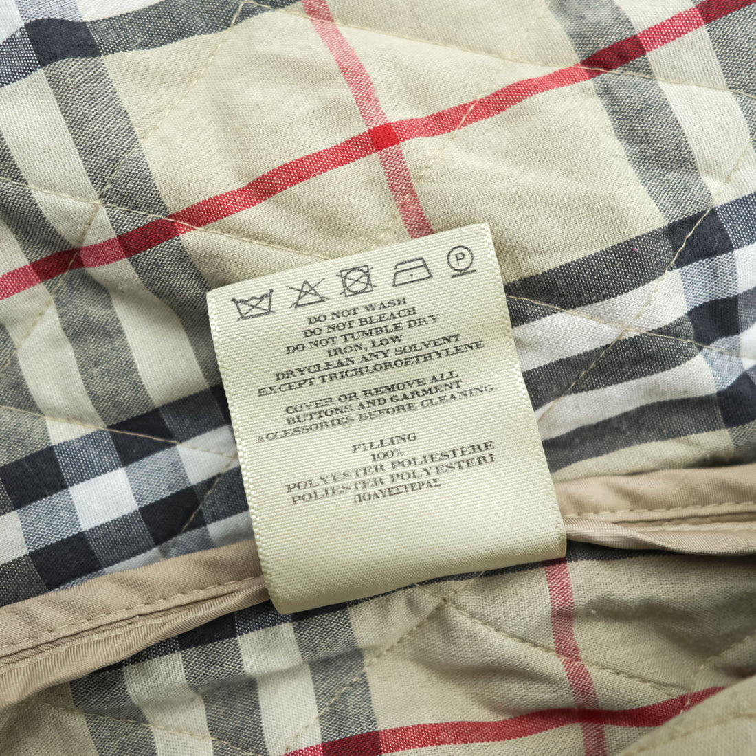 BURBERRY LONDON 英国製 キルティングジャケット L ベージュ 裏地ノバチェック 中綿 スナップボタン イングランド製