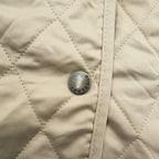 BURBERRY LONDON 英国製 キルティングジャケット L ベージュ 裏地ノバチェック 中綿 スナップボタン イングランド製