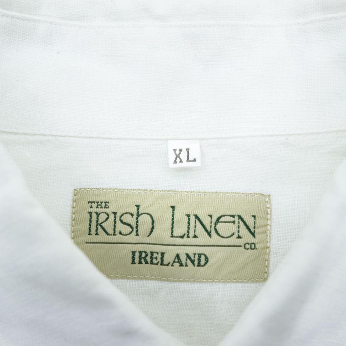 THE IRISH LINEN リネン 長袖シャツ XL ホワイト アイリッシュリネン 麻100% アイルランド製